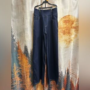 HALARA Dark Navy Wide-Leg Jeans